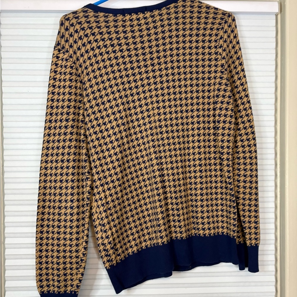 Supima Cotton Houndstooth Cardigan Sweater - Picture 8 of 15